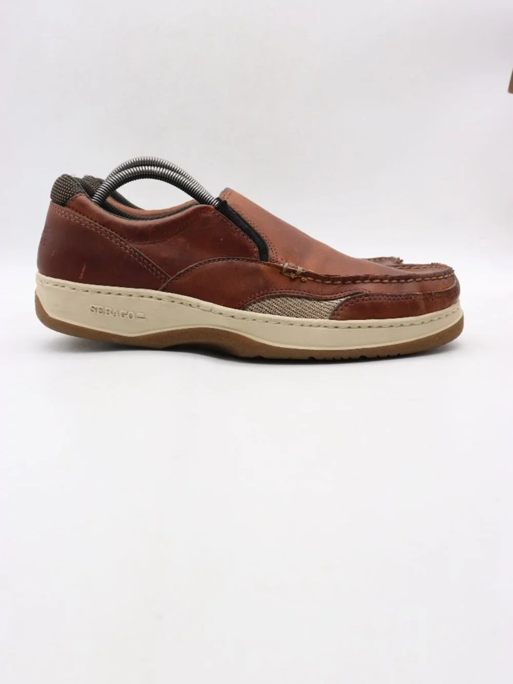 Sebago Docksides Brown Leather Men’s Size 10.5 M Slip On Loafers 7053